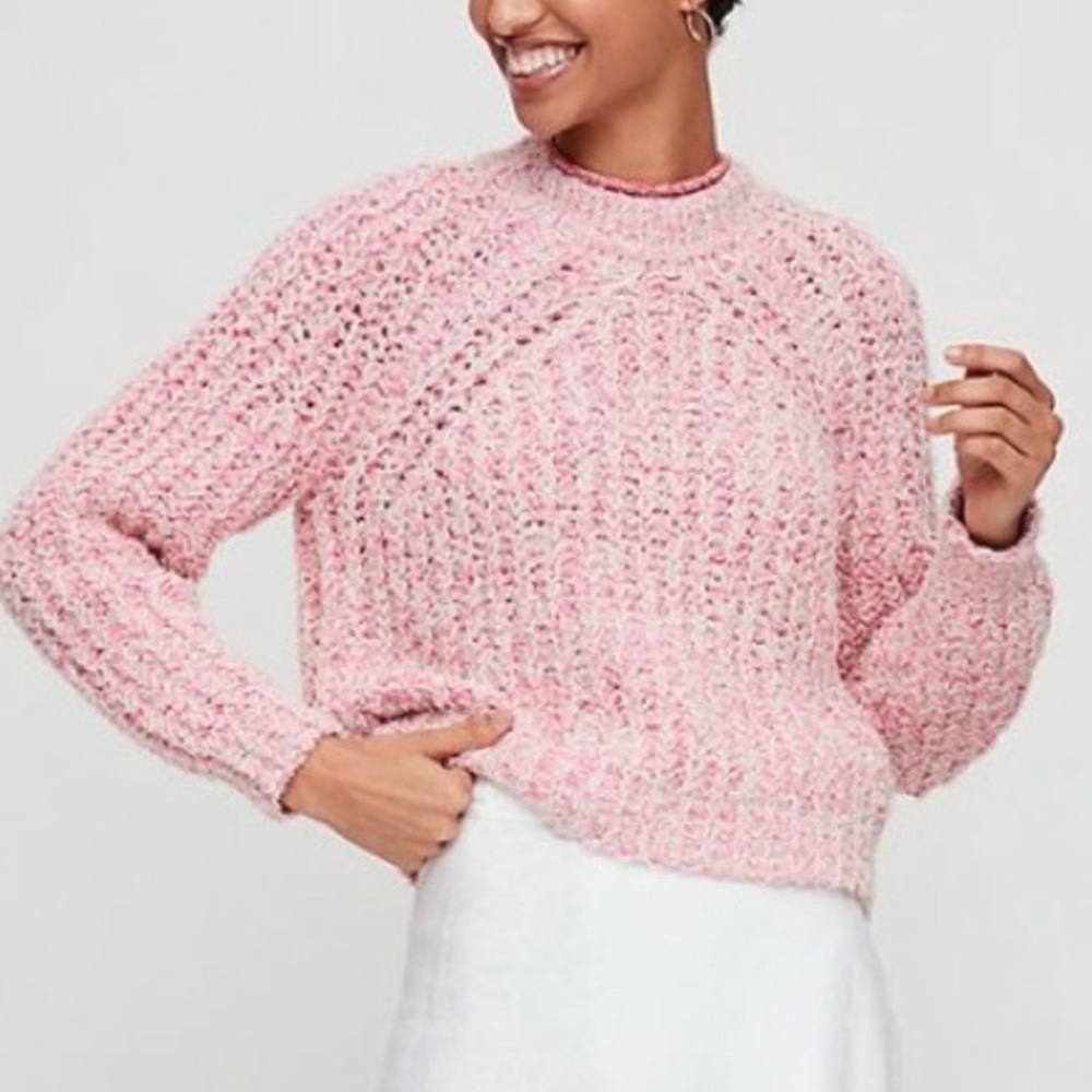 Wilfred Pink and White Sweater